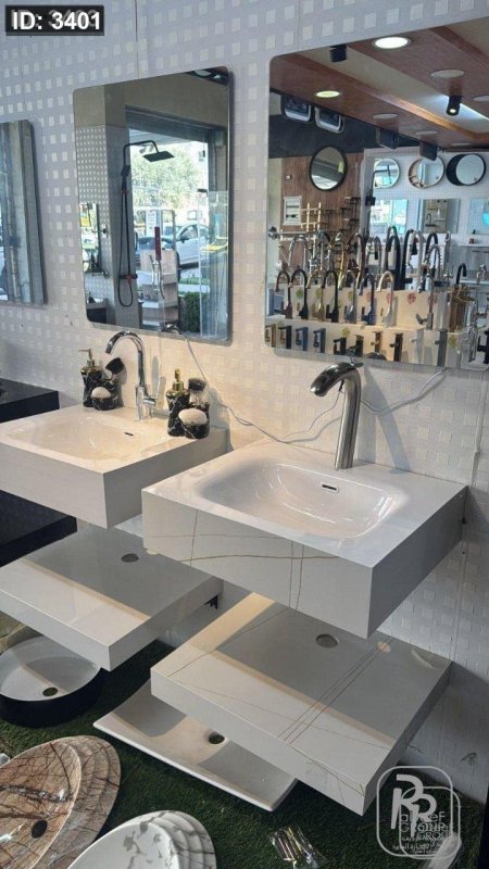 مغسلة بورسلان 60 سم  ابيض سادة st-202