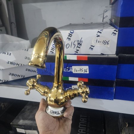 بطارية ذهبي قصير دائري يد اربع حلقات