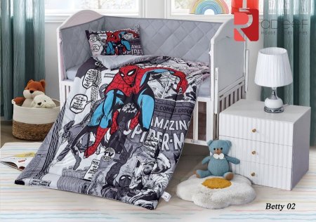 طقم تخت بيبي صيفي بيتي 2 سبايدرمان صيفي