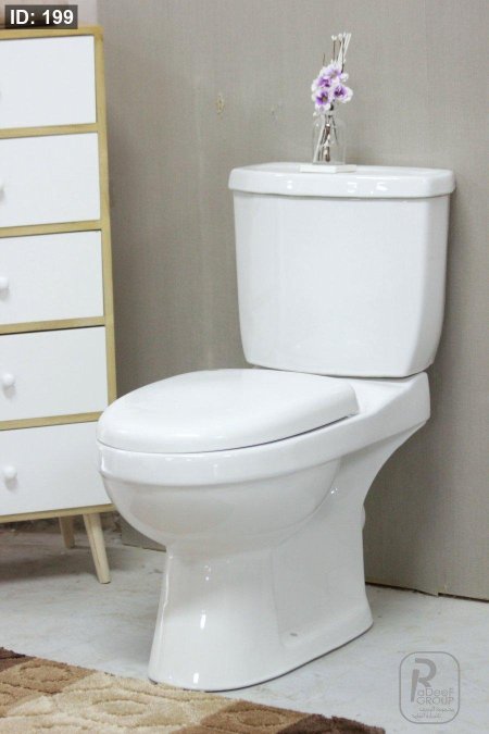 مرحاض مونوبلوك ابيض ريملس عوامة جانبية 69*35*75