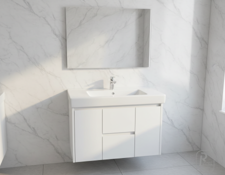 خزانة 80 سم دفتين وجارور ابيض شفرة