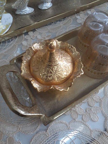 حلاية نحاس هندي شكل وردة