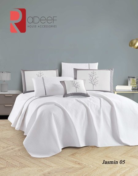 جوبلن مفرد ونص ياسمين 5 ابيض صيفي 180*220